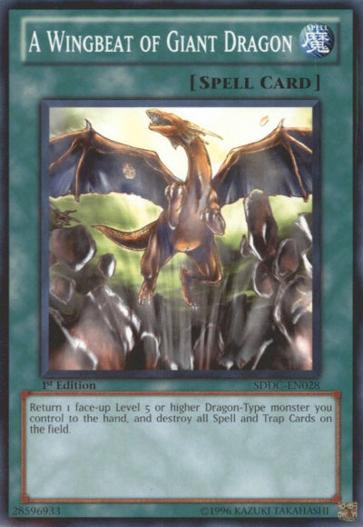 A Wingbeat of Giant Dragon [SDDC-EN028] Common | Jomio and Rueliete's Cards and Comics
