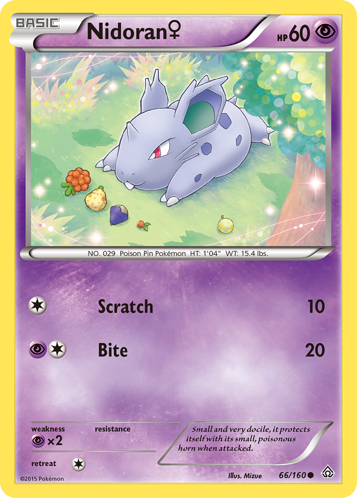 Nidoran (66/160) (Female) [XY: Primal Clash] | Jomio and Rueliete's Cards and Comics