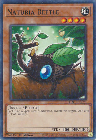 Naturia Beetle (Duel Terminal) [HAC1-EN093] Common | Jomio and Rueliete's Cards and Comics