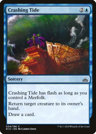 Crashing Tide [Rivals of Ixalan] | Jomio and Rueliete's Cards and Comics