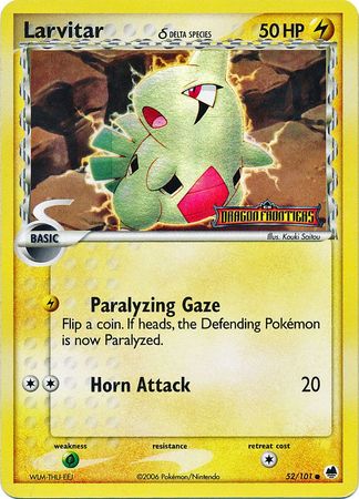 Larvitar (52/101) (Delta Species) (Stamped) [EX: Dragon Frontiers] | Jomio and Rueliete's Cards and Comics