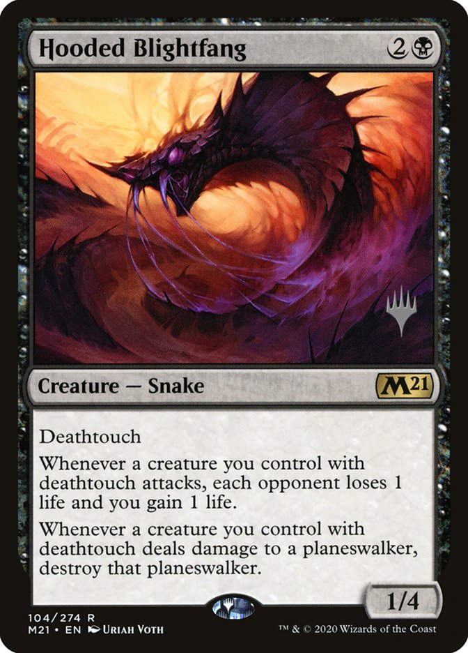 Hooded Blightfang (Promo Pack) [Core Set 2021 Promos] | Jomio and Rueliete's Cards and Comics