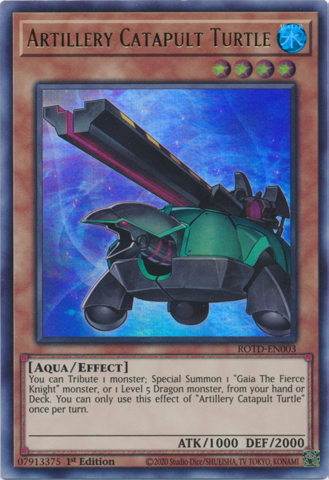 Artillery Catapult Turtle [ROTD-EN003] Ultra Rare | Jomio and Rueliete's Cards and Comics