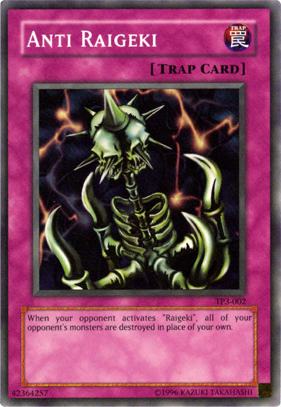 Anti Raigeki [TP3-002] Super Rare | Jomio and Rueliete's Cards and Comics