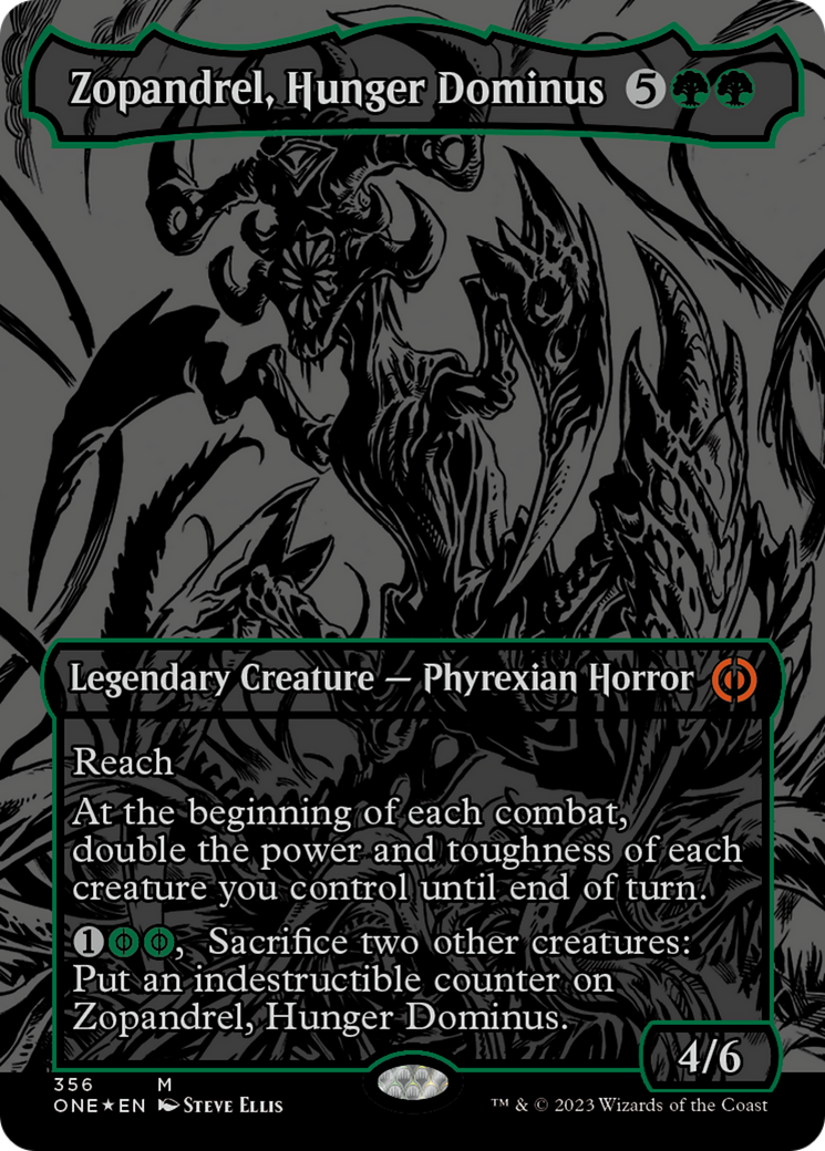 Zopandrel, Hunger Dominus (Oil Slick Raised Foil) [Phyrexia: All Will Be One] | Jomio and Rueliete's Cards and Comics
