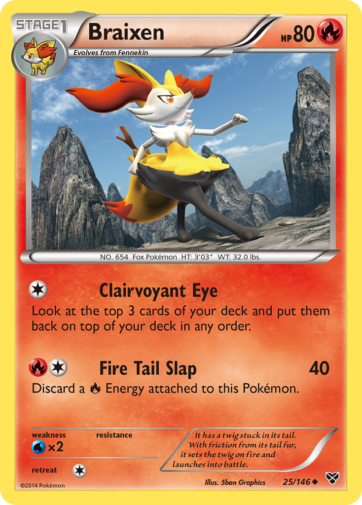 Braixen (25/146) [XY: Base Set] | Jomio and Rueliete's Cards and Comics