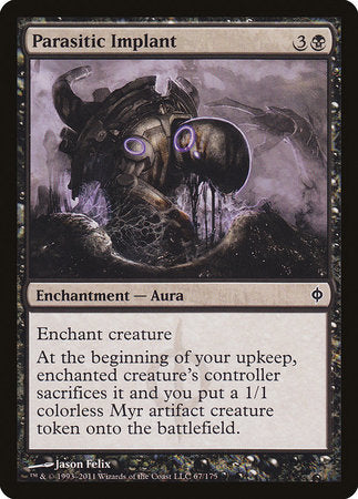 Parasitic Implant [New Phyrexia] | Jomio and Rueliete's Cards and Comics