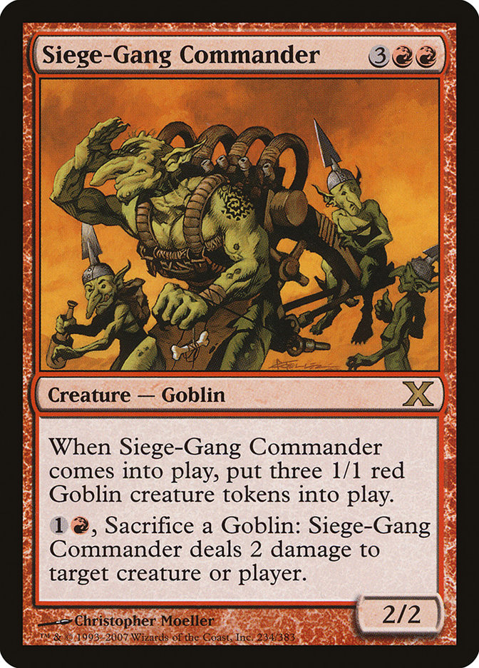 Siege-Gang Commander [Tenth Edition] | Jomio and Rueliete's Cards and Comics