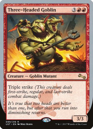 Three-Headed Goblin [Unstable] | Jomio and Rueliete's Cards and Comics