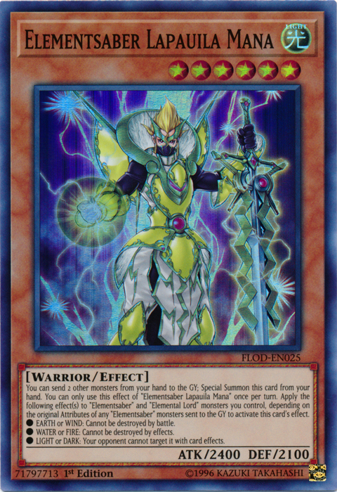 Elementsaber Lapauila Mana [FLOD-EN025] Super Rare | Jomio and Rueliete's Cards and Comics