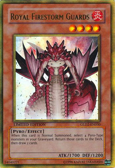Royal Firestorm Guards [GLD2-EN030] Ultra Rare | Jomio and Rueliete's Cards and Comics
