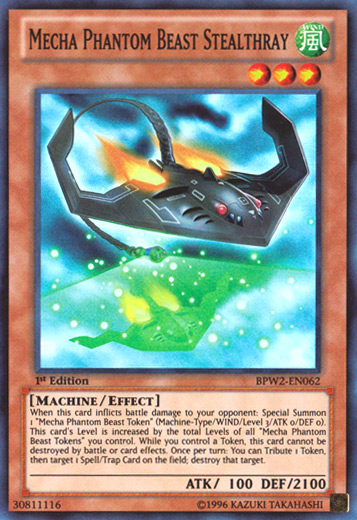 Mecha Phantom Beast Stealthray [BPW2-EN062] Super Rare | Jomio and Rueliete's Cards and Comics