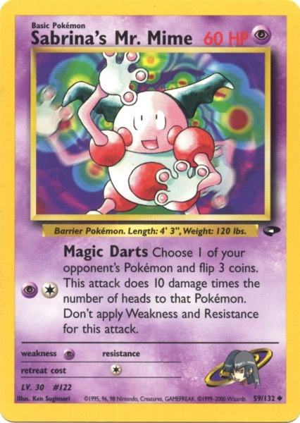 Sabrina's Mr. Mime (59/132) [Gym Challenge Unlimited] | Jomio and Rueliete's Cards and Comics