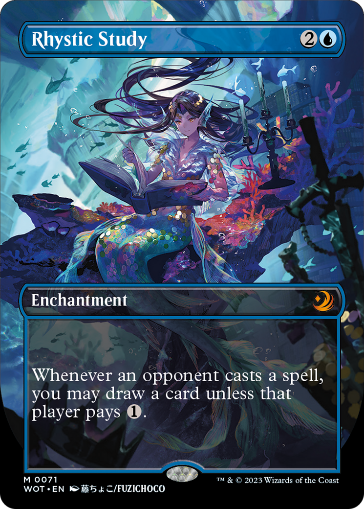 Rhystic Study (Anime Borderless) [Wilds of Eldraine: Enchanting Tales] | Jomio and Rueliete's Cards and Comics