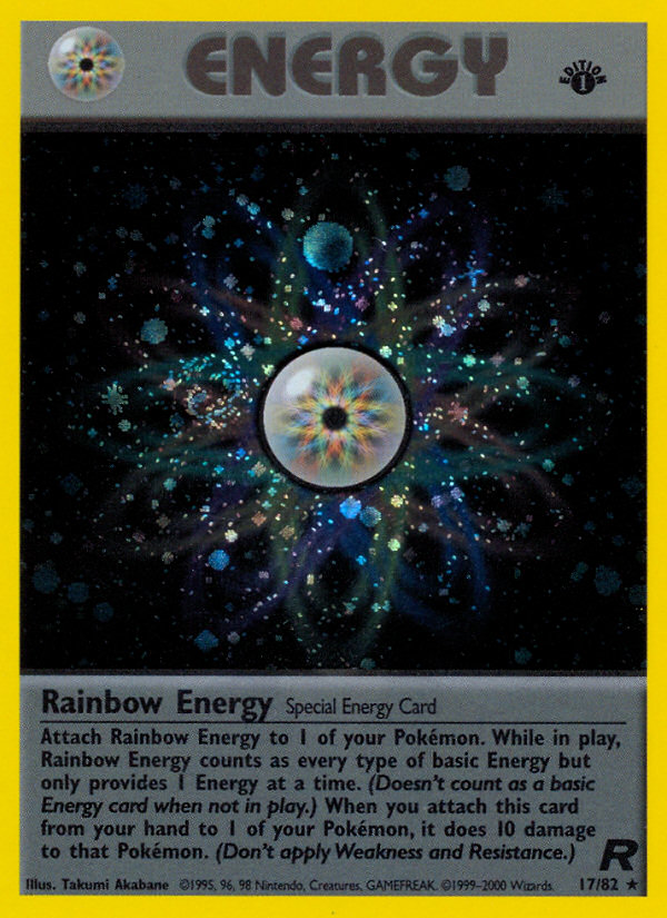 Rainbow Energy (17/82) [Team Rocket 1st Edition] | Jomio and Rueliete's Cards and Comics