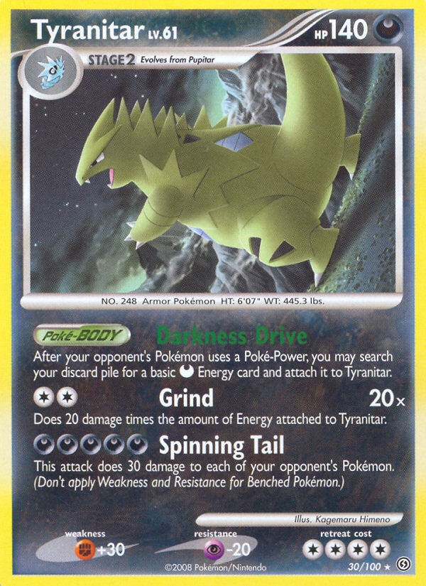 Tyranitar (30/100) [Diamond & Pearl: Stormfront] | Jomio and Rueliete's Cards and Comics