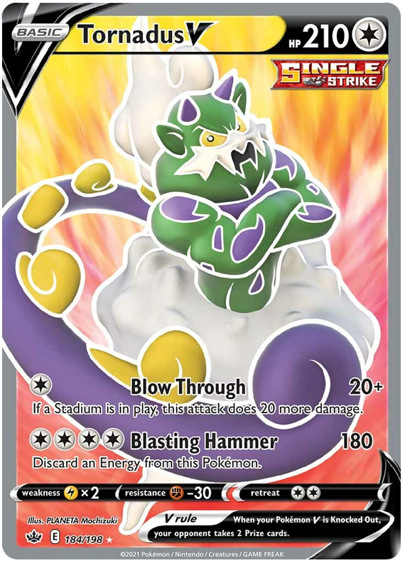 Tornadus V (184/198) [Sword & Shield: Chilling Reign] | Jomio and Rueliete's Cards and Comics
