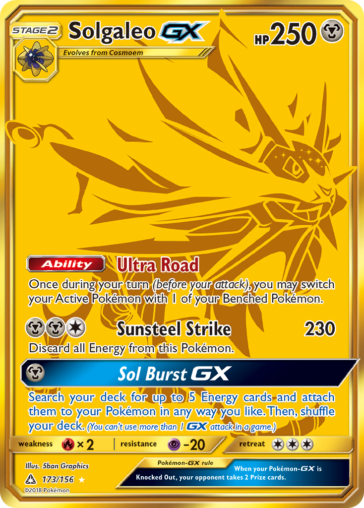 Solgaleo GX (173/156) [Sun & Moon: Ultra Prism] | Jomio and Rueliete's Cards and Comics