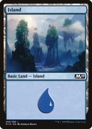 Island (268) [Core Set 2019] | Jomio and Rueliete's Cards and Comics