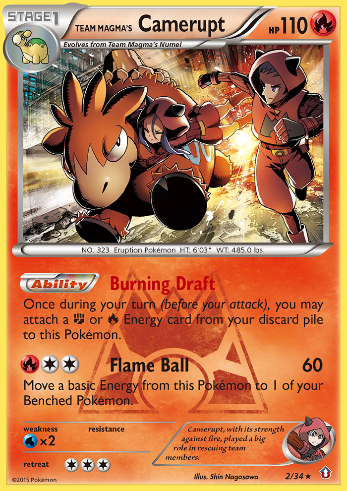 Team Magma's Camerupt (2/34) [XY: Double Crisis] | Jomio and Rueliete's Cards and Comics