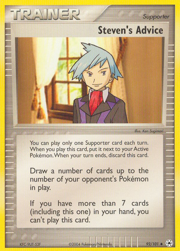 Steven's Advice (92/101) [EX: Hidden Legends] | Jomio and Rueliete's Cards and Comics