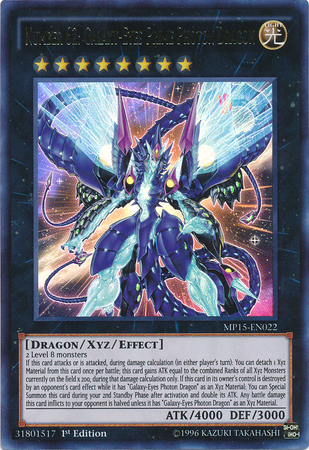 Number 62: Galaxy-Eyes Prime Photon Dragon [MP15-EN022] Ultra Rare | Jomio and Rueliete's Cards and Comics