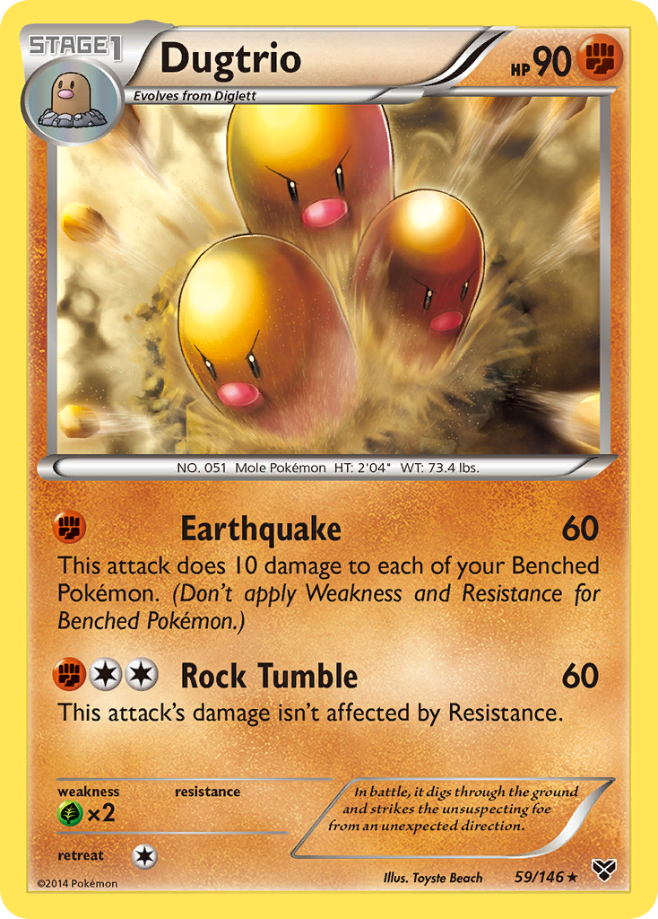 Dugtrio (59/146) [XY: Base Set] | Jomio and Rueliete's Cards and Comics