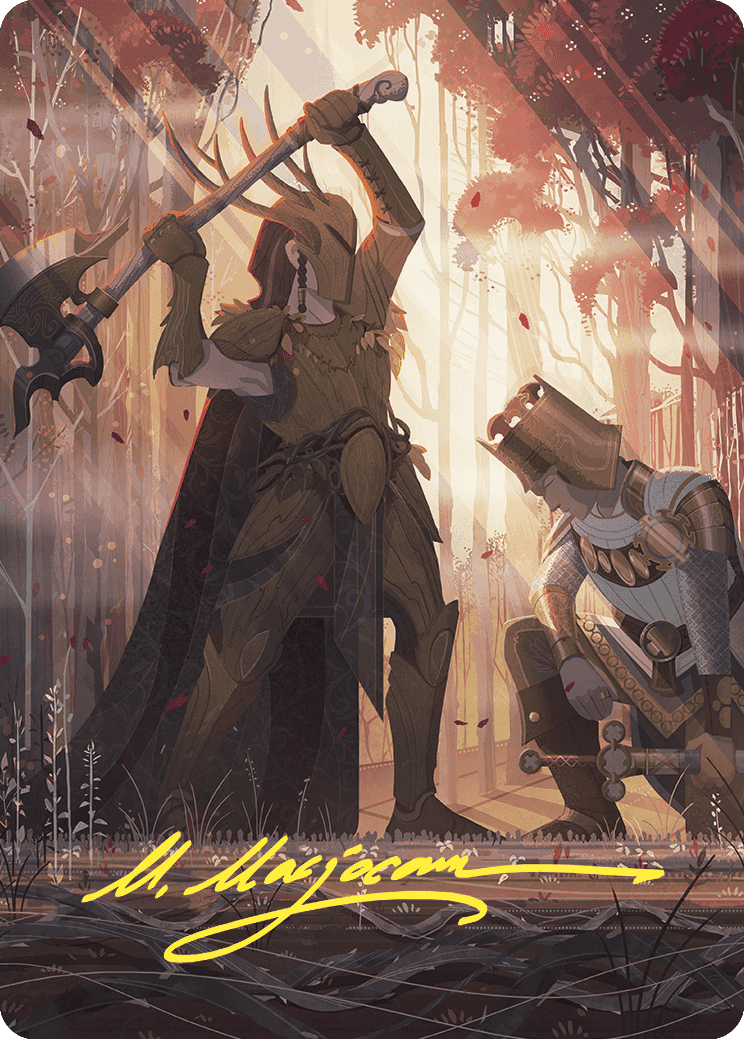Karmic Justice Art Card (Gold-Stamped Signature) [Wilds of Eldraine Art Series] | Jomio and Rueliete's Cards and Comics