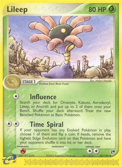 Lileep (42/100) [EX: Sandstorm] | Jomio and Rueliete's Cards and Comics