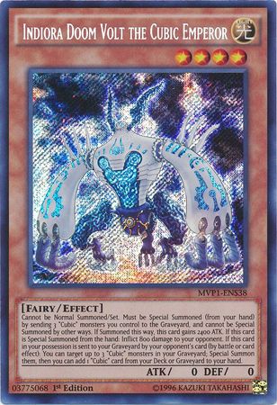 Indiora Doom Volt the Cubic Emperor [MVP1-ENS38] Secret Rare | Jomio and Rueliete's Cards and Comics