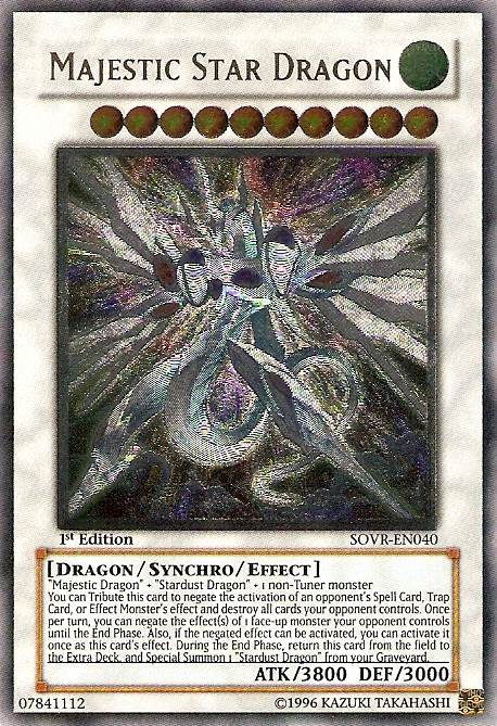 Majestic Star Dragon [SOVR-EN040] Ultimate Rare | Jomio and Rueliete's Cards and Comics