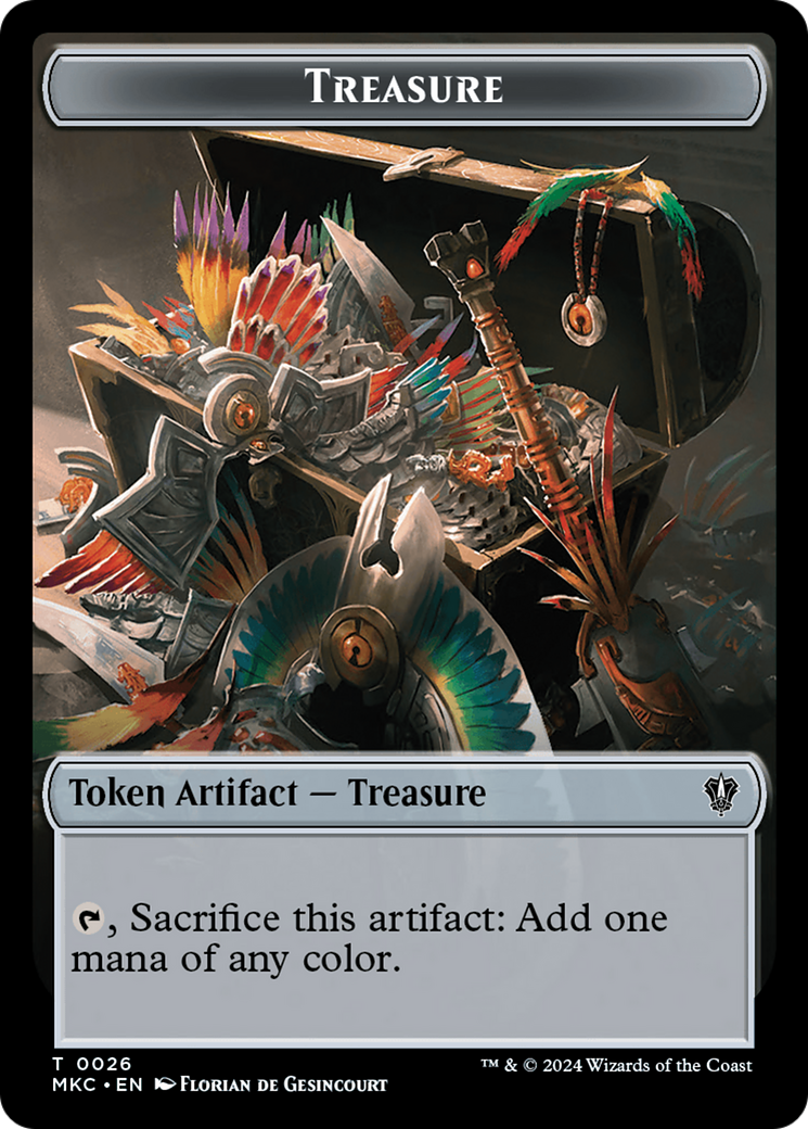 Thopter // Treasure Double-Sided Token [Murders at Karlov Manor Commander Tokens] | Jomio and Rueliete's Cards and Comics
