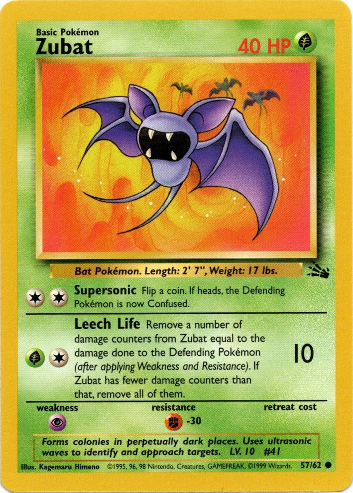 Zubat (57/62) [Fossil Unlimited] | Jomio and Rueliete's Cards and Comics