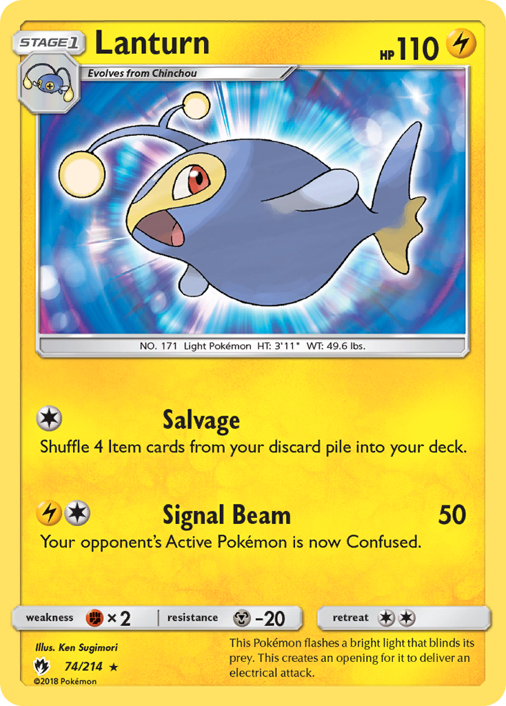 Lanturn (74/214) [Sun & Moon: Lost Thunder] | Jomio and Rueliete's Cards and Comics