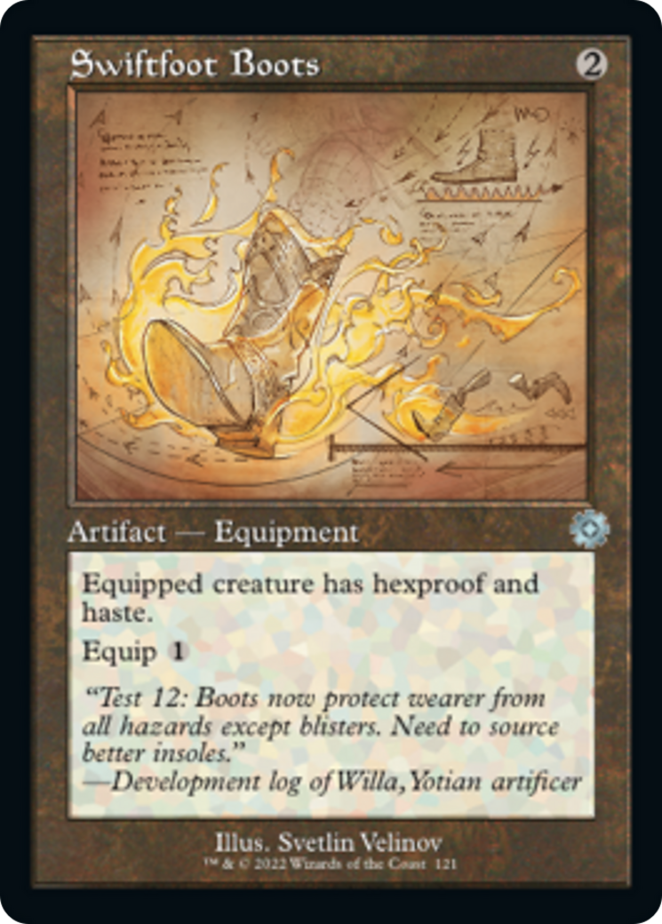 Swiftfoot Boots (Retro Schematic) [The Brothers' War Retro Artifacts] | Jomio and Rueliete's Cards and Comics