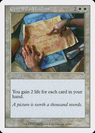 Gerrard's Wisdom [Seventh Edition] | Jomio and Rueliete's Cards and Comics