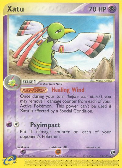 Xatu (55/100) [EX: Sandstorm] | Jomio and Rueliete's Cards and Comics