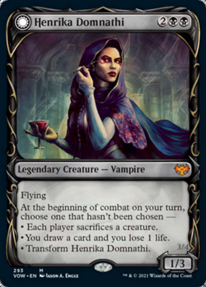 Henrika Domnathi // Henrika, Infernal Seer (Showcase Fang Frame) [Innistrad: Crimson Vow] | Jomio and Rueliete's Cards and Comics