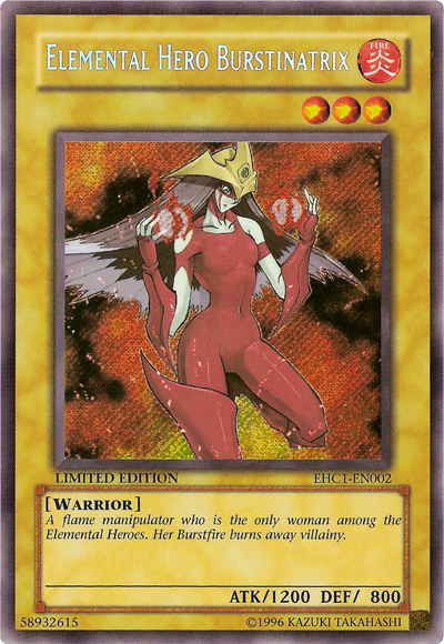 Elemental HERO Burstinatrix [EHC1-EN002] Secret Rare | Jomio and Rueliete's Cards and Comics