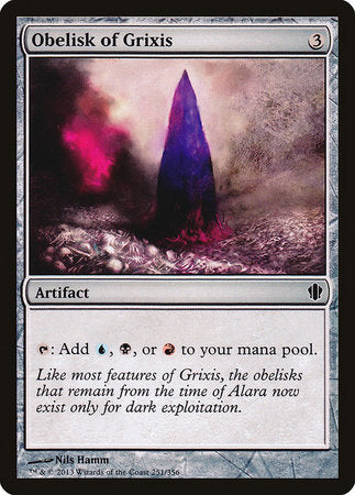 Obelisk of Grixis [Commander 2013] | Jomio and Rueliete's Cards and Comics