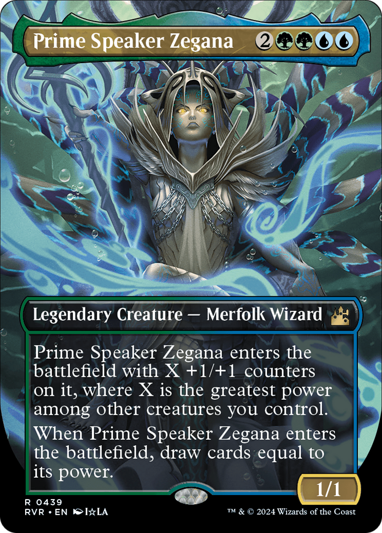 Prime Speaker Zegana (Anime Borderless) [Ravnica Remastered] | Jomio and Rueliete's Cards and Comics