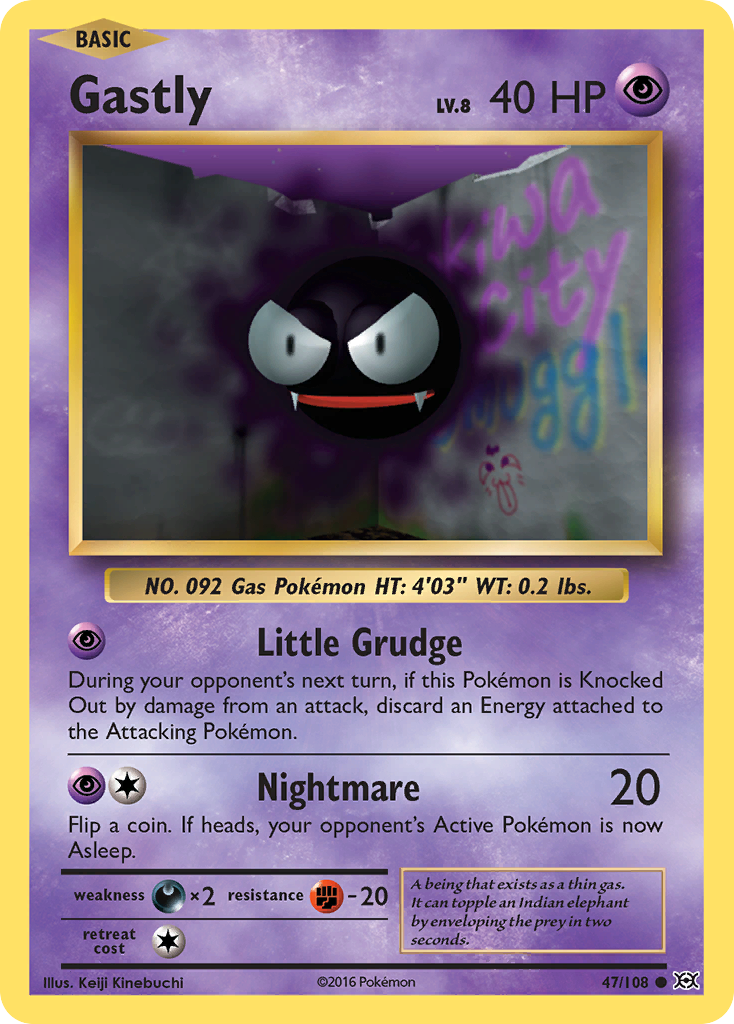 Gastly (47/108) [XY: Evolutions] | Jomio and Rueliete's Cards and Comics