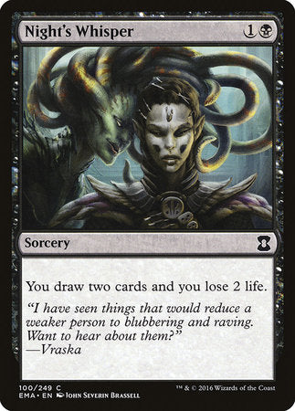 Night's Whisper [Eternal Masters] | Jomio and Rueliete's Cards and Comics