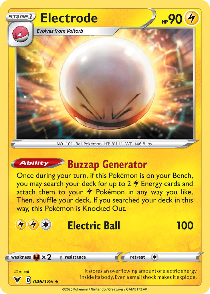 Electrode (046/185) [Sword & Shield: Vivid Voltage] | Jomio and Rueliete's Cards and Comics