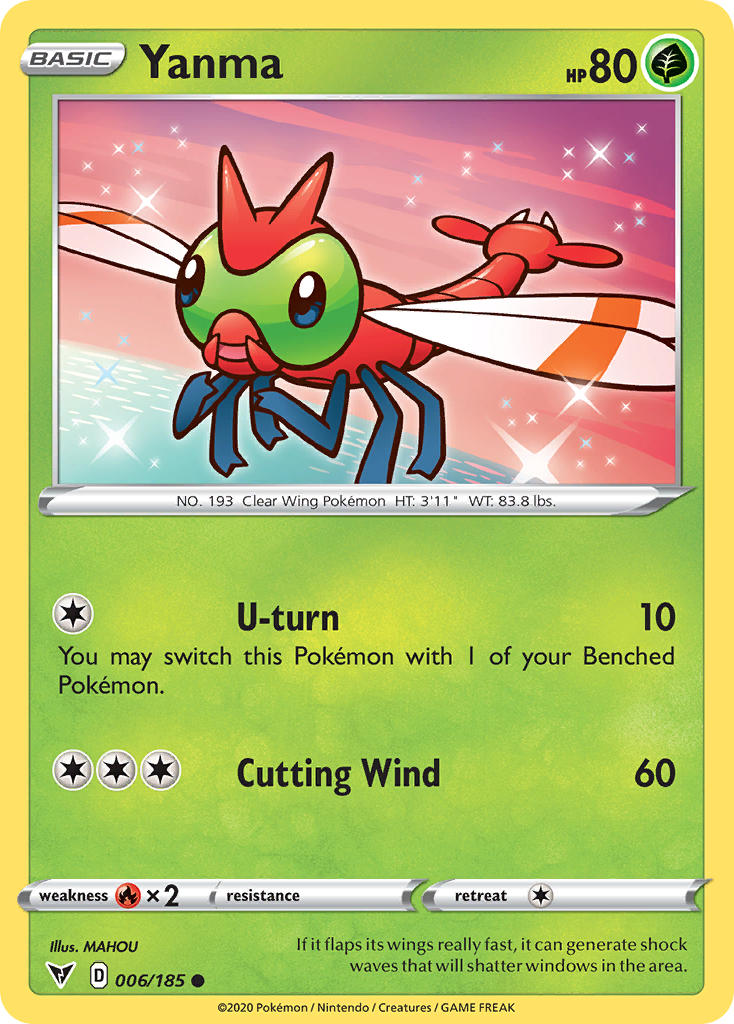 Yanma (006/185) [Sword & Shield: Vivid Voltage] | Jomio and Rueliete's Cards and Comics