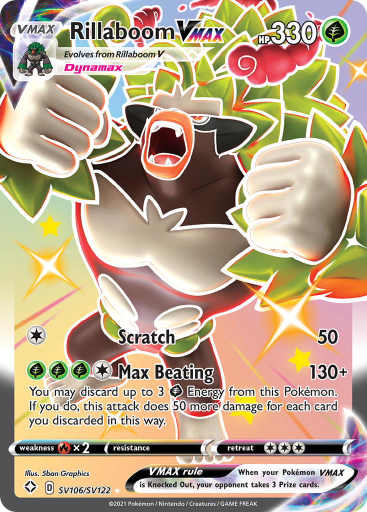 Rillaboom VMAX (SV106/SV122) [Sword & Shield: Shining Fates] | Jomio and Rueliete's Cards and Comics