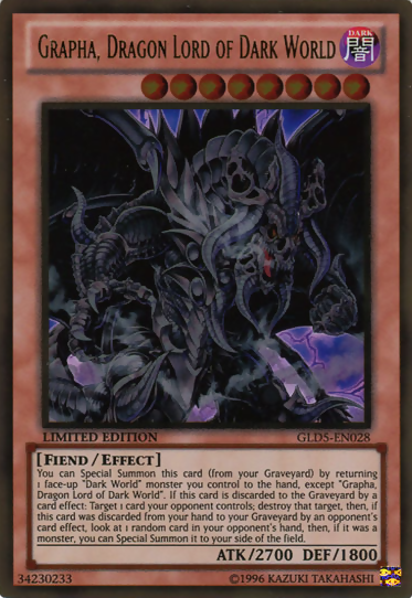 Grapha, Dragon Lord of Dark World [GLD5-EN028] Gold Rare | Jomio and Rueliete's Cards and Comics