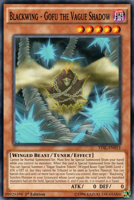 Blackwing - Gofu the Vague Shadow [TDIL-EN013] Common | Jomio and Rueliete's Cards and Comics