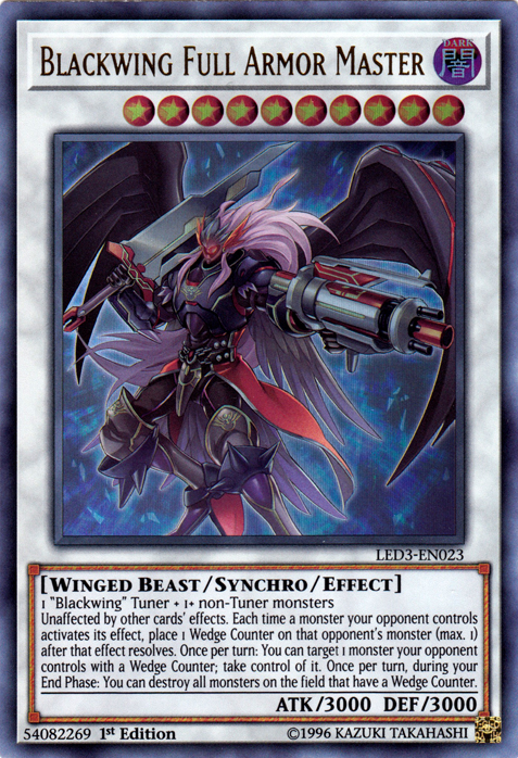 Blackwing Full Armor Master [LED3-EN023] Ultra Rare | Jomio and Rueliete's Cards and Comics