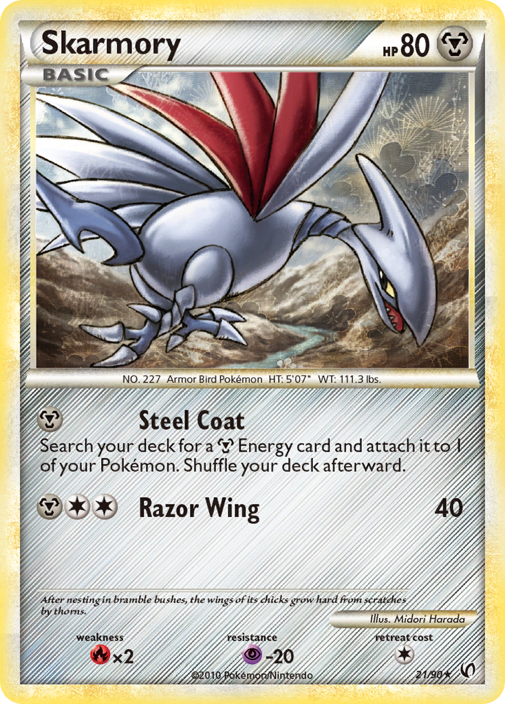 Skarmory (21/90) [HeartGold & SoulSilver: Undaunted] | Jomio and Rueliete's Cards and Comics